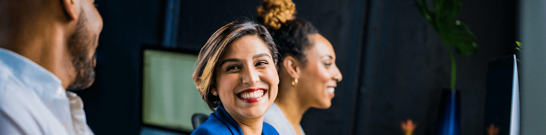 Woman smiling
