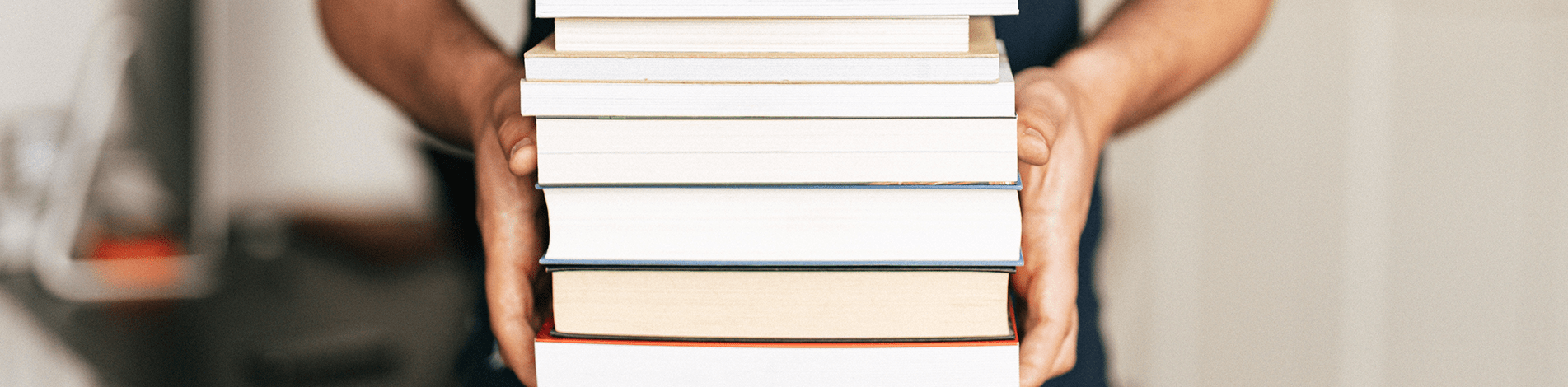 Man holding books